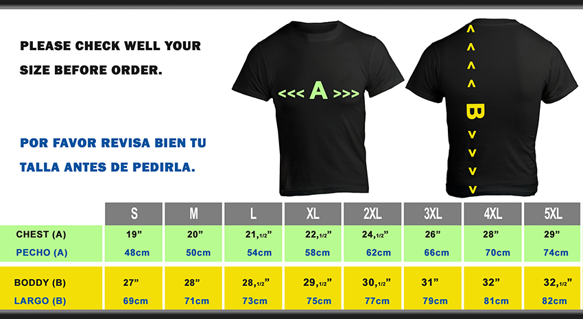Cartel medidas camisetas WEB